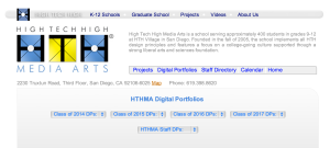 Digital portfolios at High Tech High For Teacher and Students.